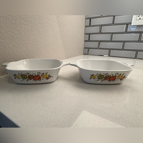 Vintage CorningWare Spice O' Life Petite Pan Set of 2 Le Persil 1970s 1980s - Picture 6 of 13